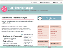 Tablet Screenshot of 100filzanleitungen.de